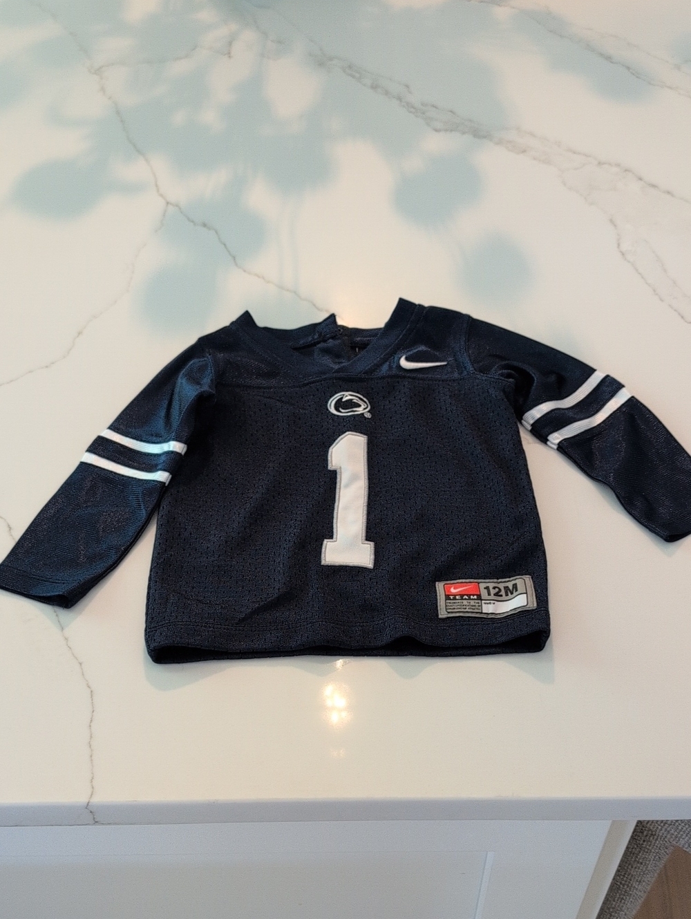 Nike Penn State Baby/Toddler Football Jersey with #1